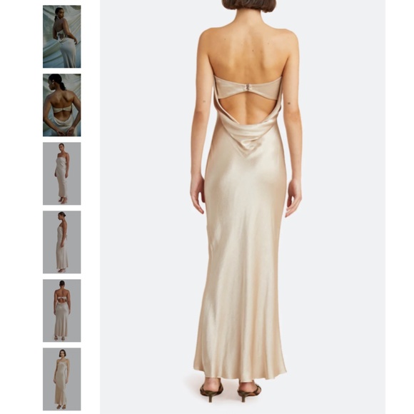 MOON DANCE STRAPLESS DRESS, SAND, US SIZE 4 - Picture 2 of 5